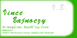 vince bajnoczy business card